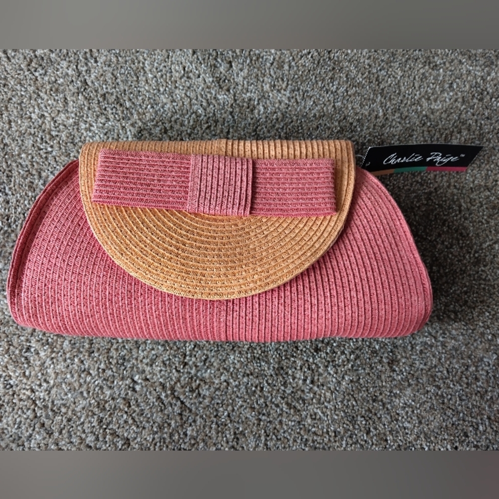 Charlie Paige Pink and Orange Crossbody Bag